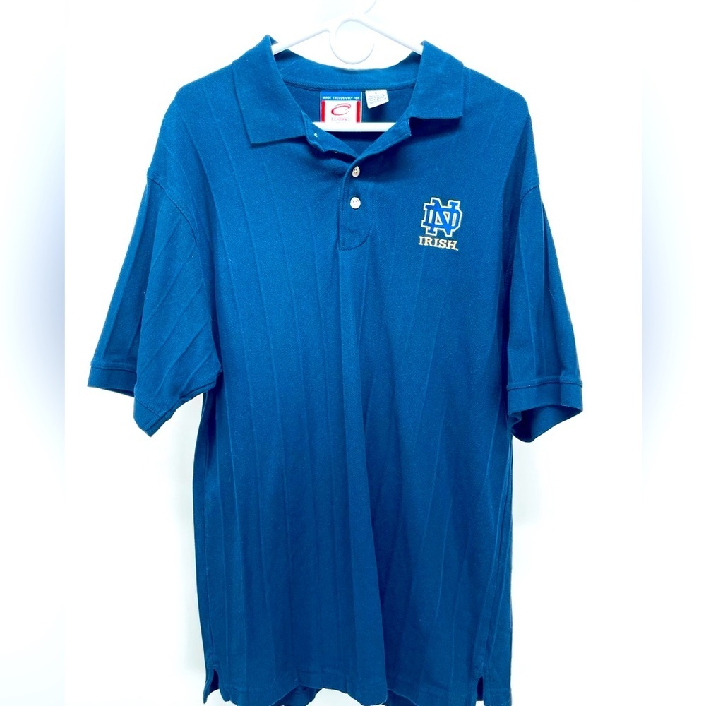 Cadre Athletic Apparel Men’s University Of Notre Dame Irish Polo Shirt Blue SZ L